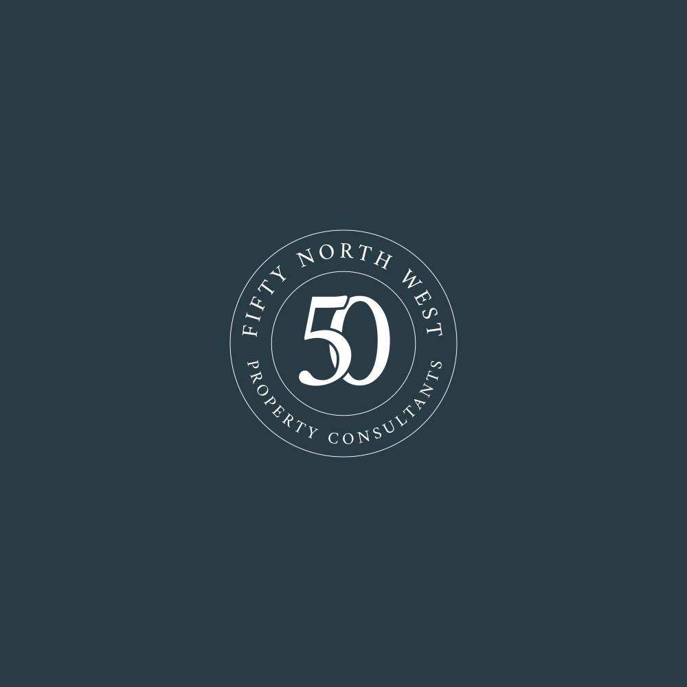 Fifty North West Property Consultants logo with circular badge containing the number 50